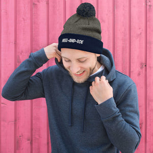 navy and gray custom beanie - Modified Street Style