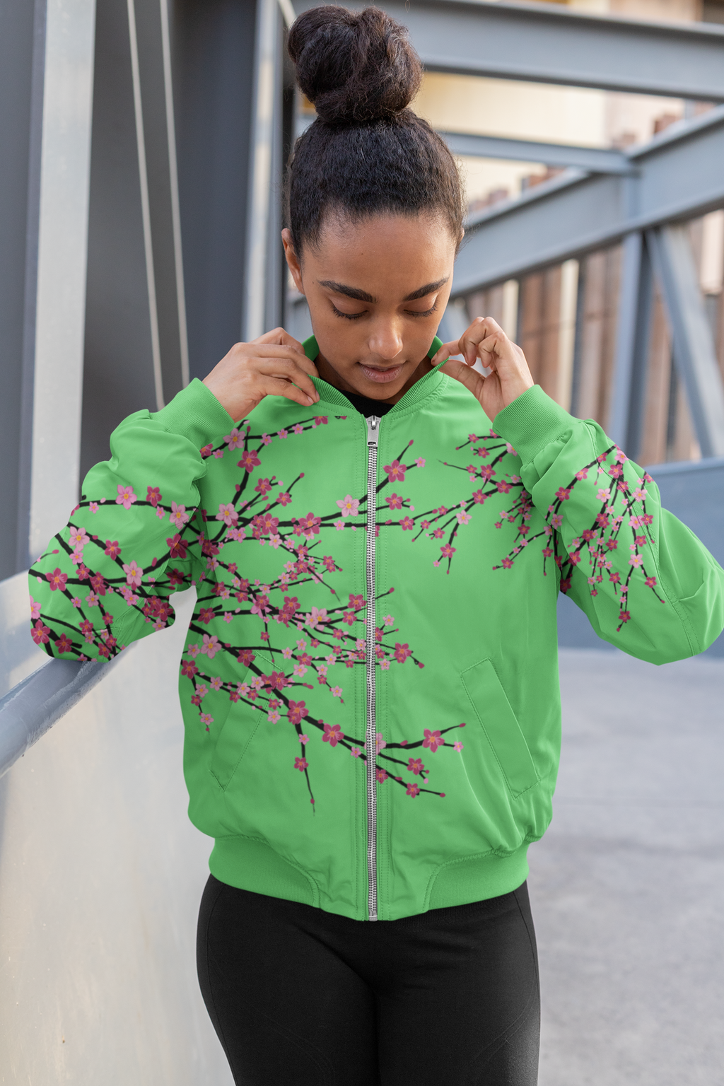 Cherry Blossom Unisex Bomber Jacket